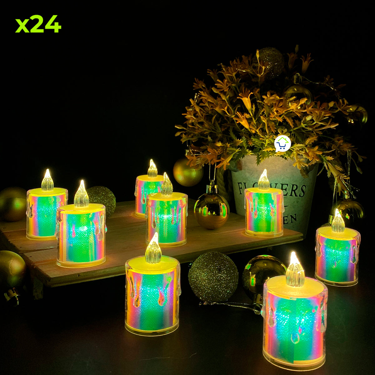 VELAS LED EFECTO TORNASOL MEDIANAS/PEQUEÑAS