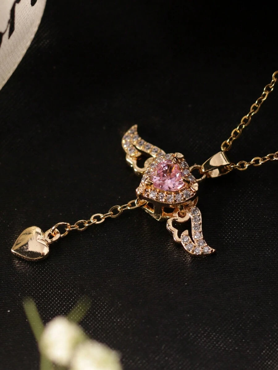 COLLAR CORAZÓN Y ALAS DE ANGEL