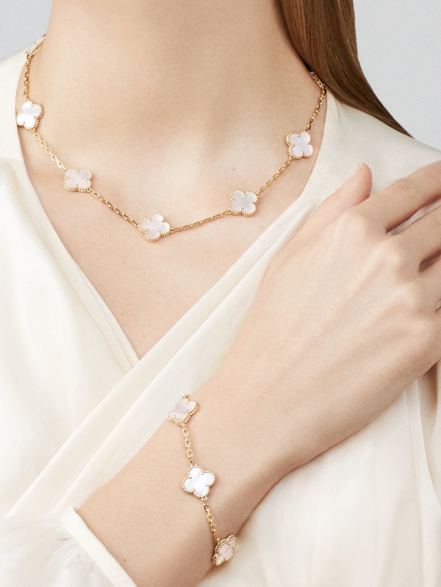 COLLAR + PULSERA TREBOL VAN CLEEF