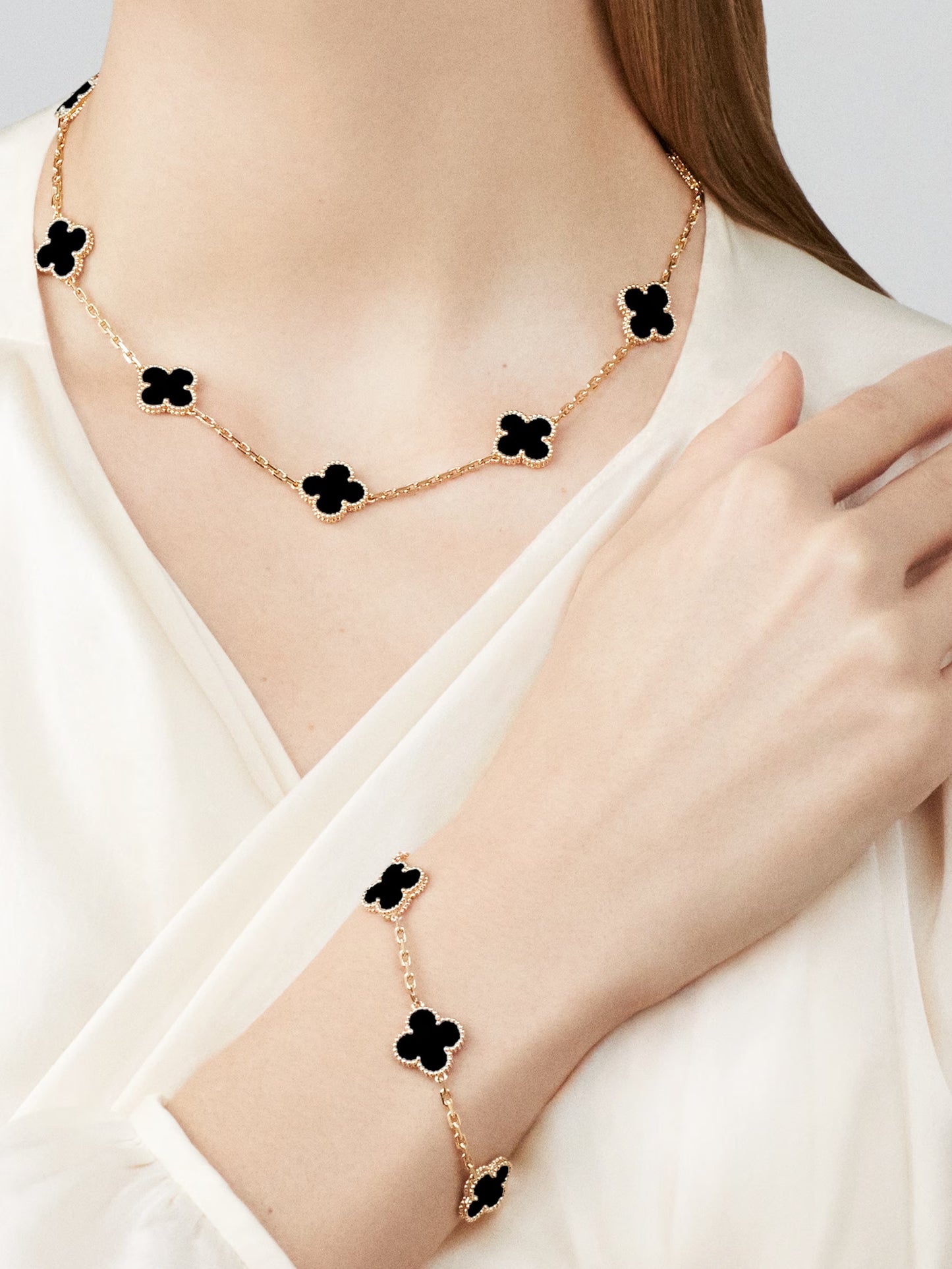 COLLAR + PULSERA TREBOL VAN CLEEF