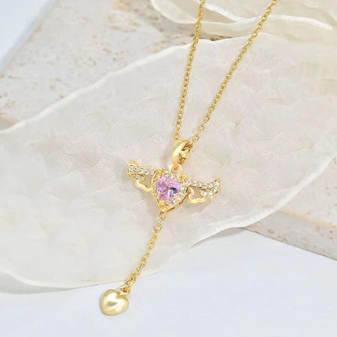 COLLAR CORAZÓN Y ALAS DE ANGEL