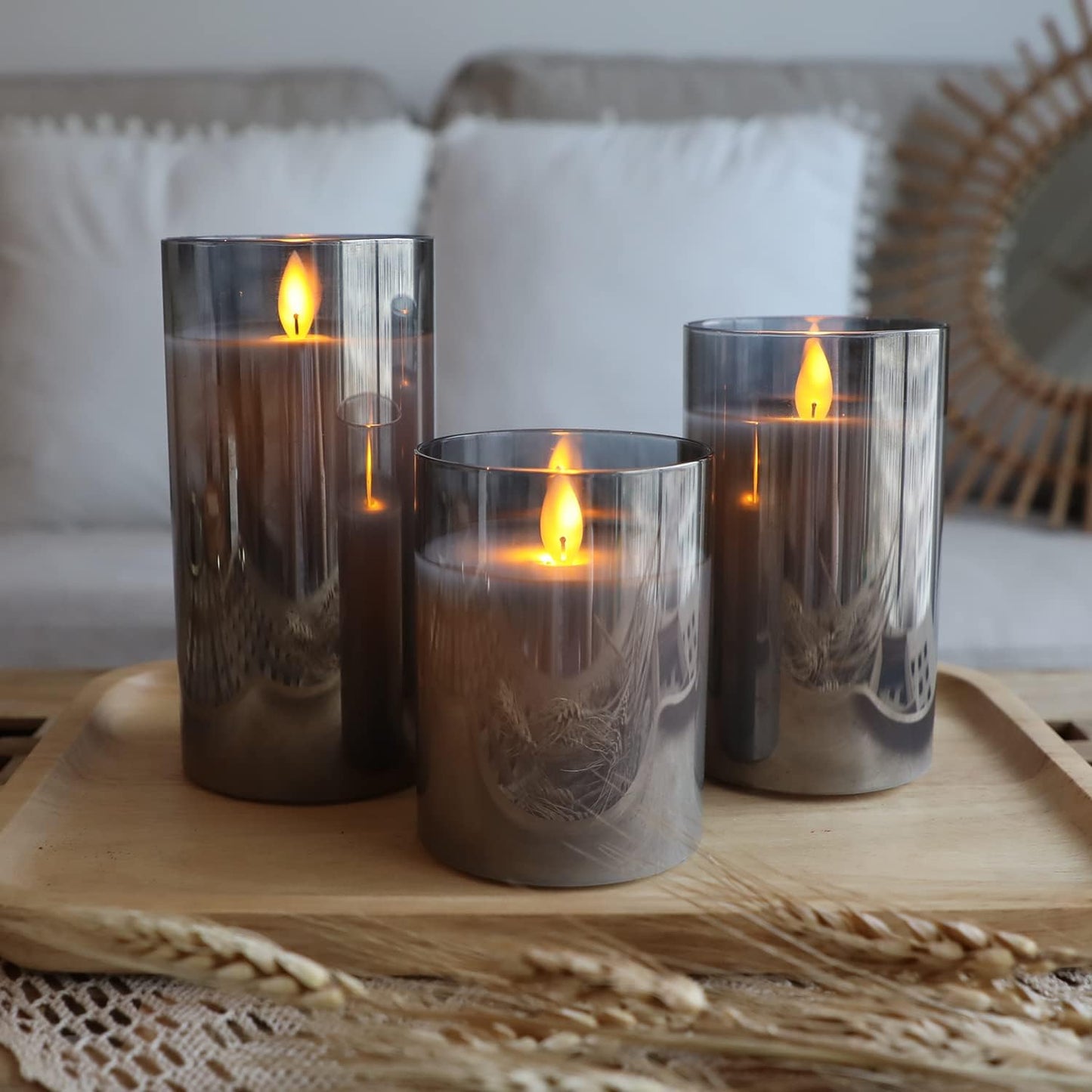 SET X3 UNIDADES DE VELAS LED CON CONTROL REMOTO