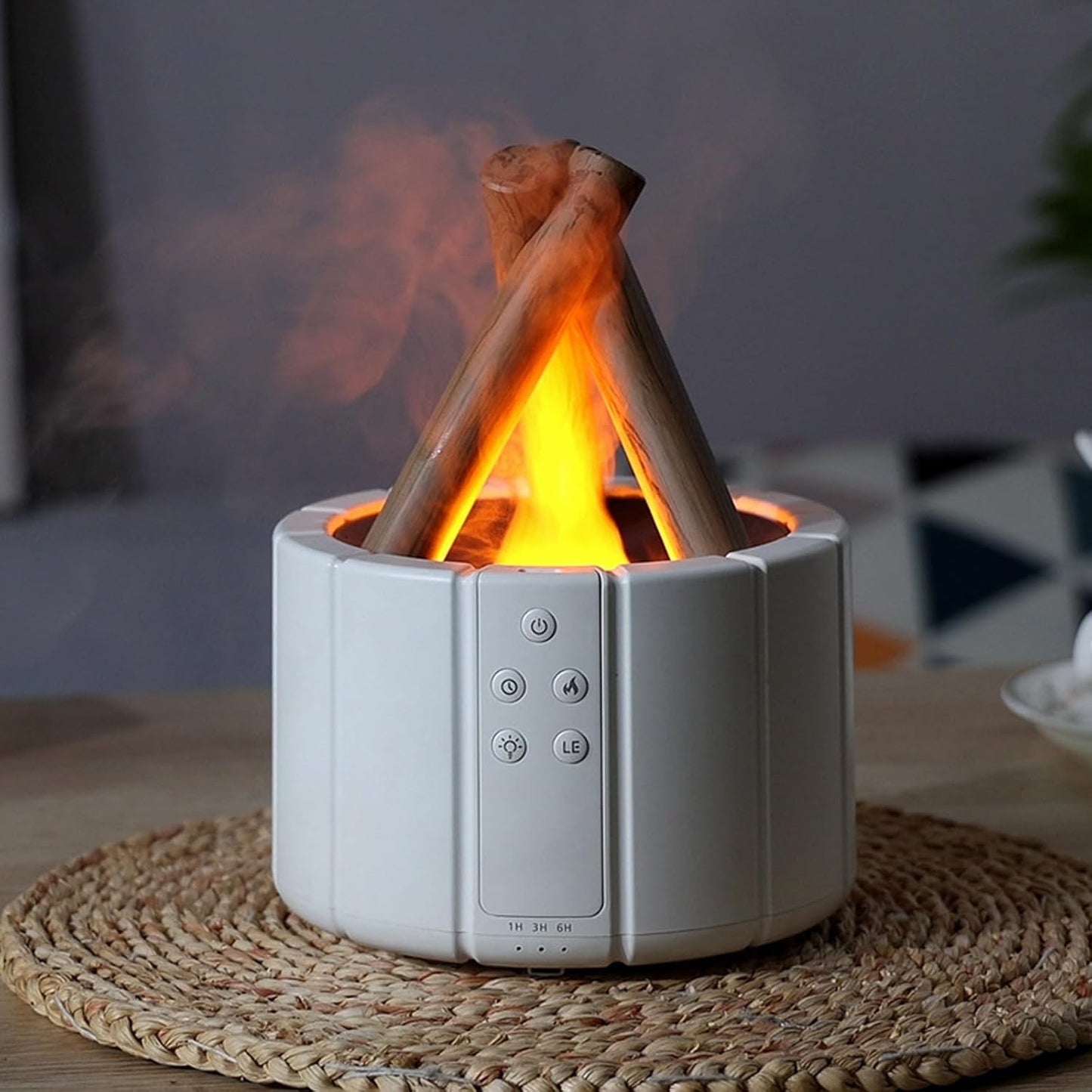 HUMIDIFICADOR Y DIFUSOR DE AROMAS EN FORMA DE FOGATA