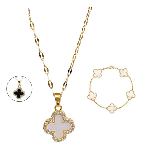 COLLAR + PULSERA TREBOL VAN CLEEF