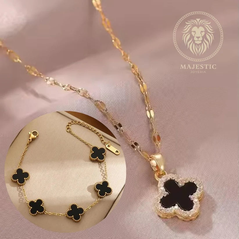 COLLAR + PULSERA TREBOL VAN CLEEF