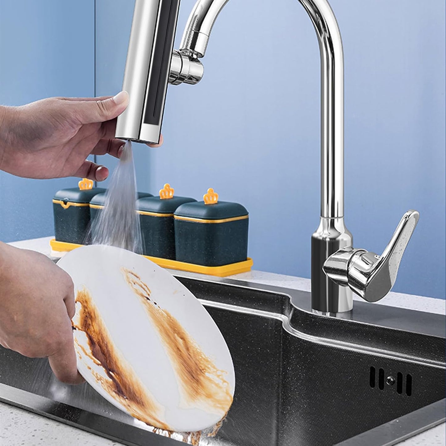 GRIFO MULTIFUNCIONAL 4 EN 1 AHORRADOR DE AGUA