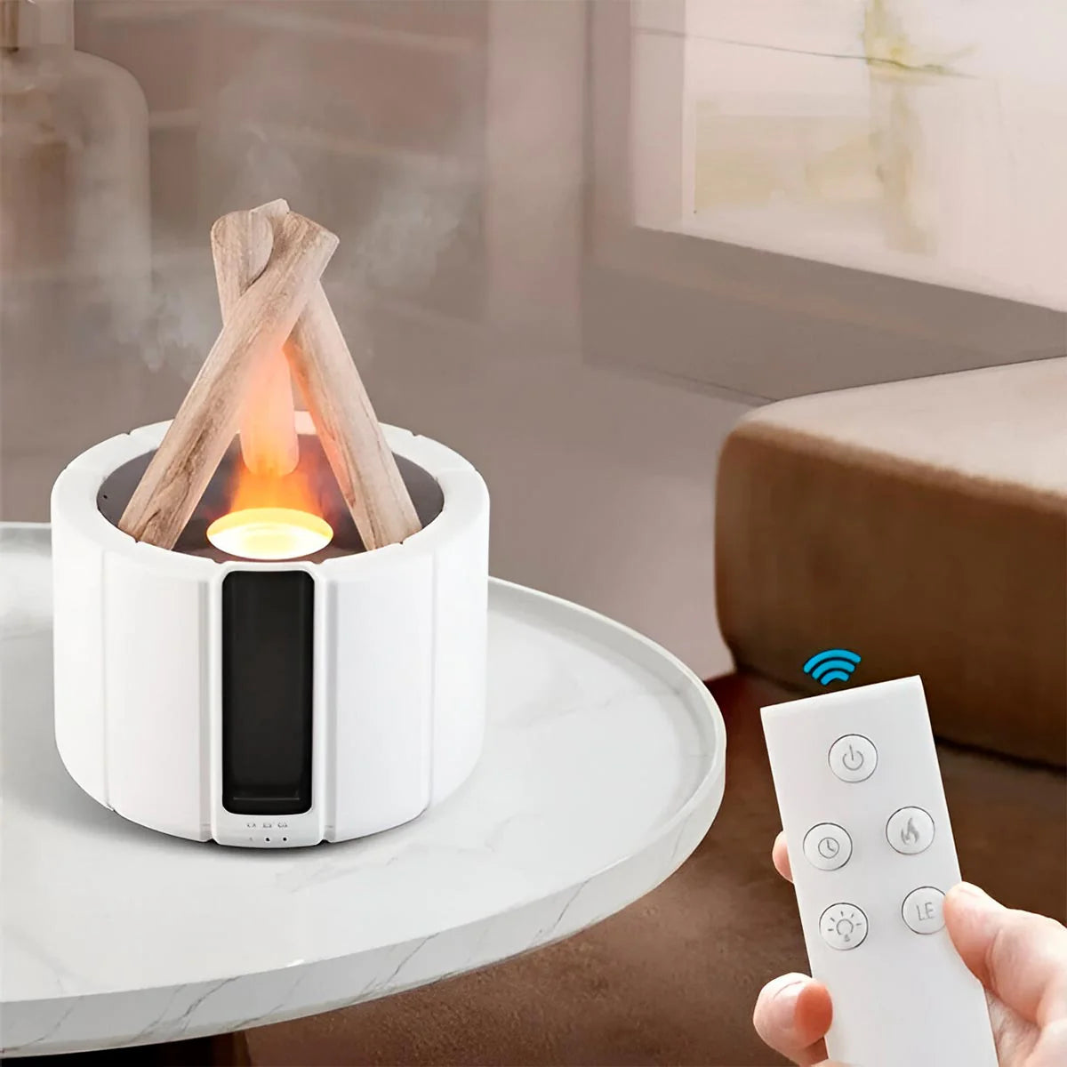 HUMIDIFICADOR Y DIFUSOR DE AROMAS EN FORMA DE FOGATA