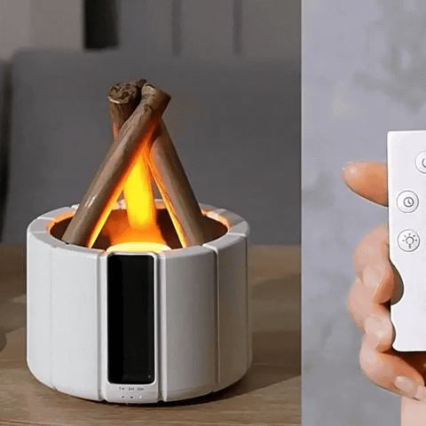 HUMIDIFICADOR Y DIFUSOR DE AROMAS EN FORMA DE FOGATA