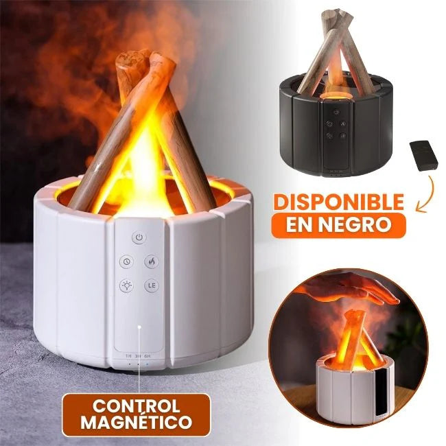 HUMIDIFICADOR Y DIFUSOR DE AROMAS EN FORMA DE FOGATA