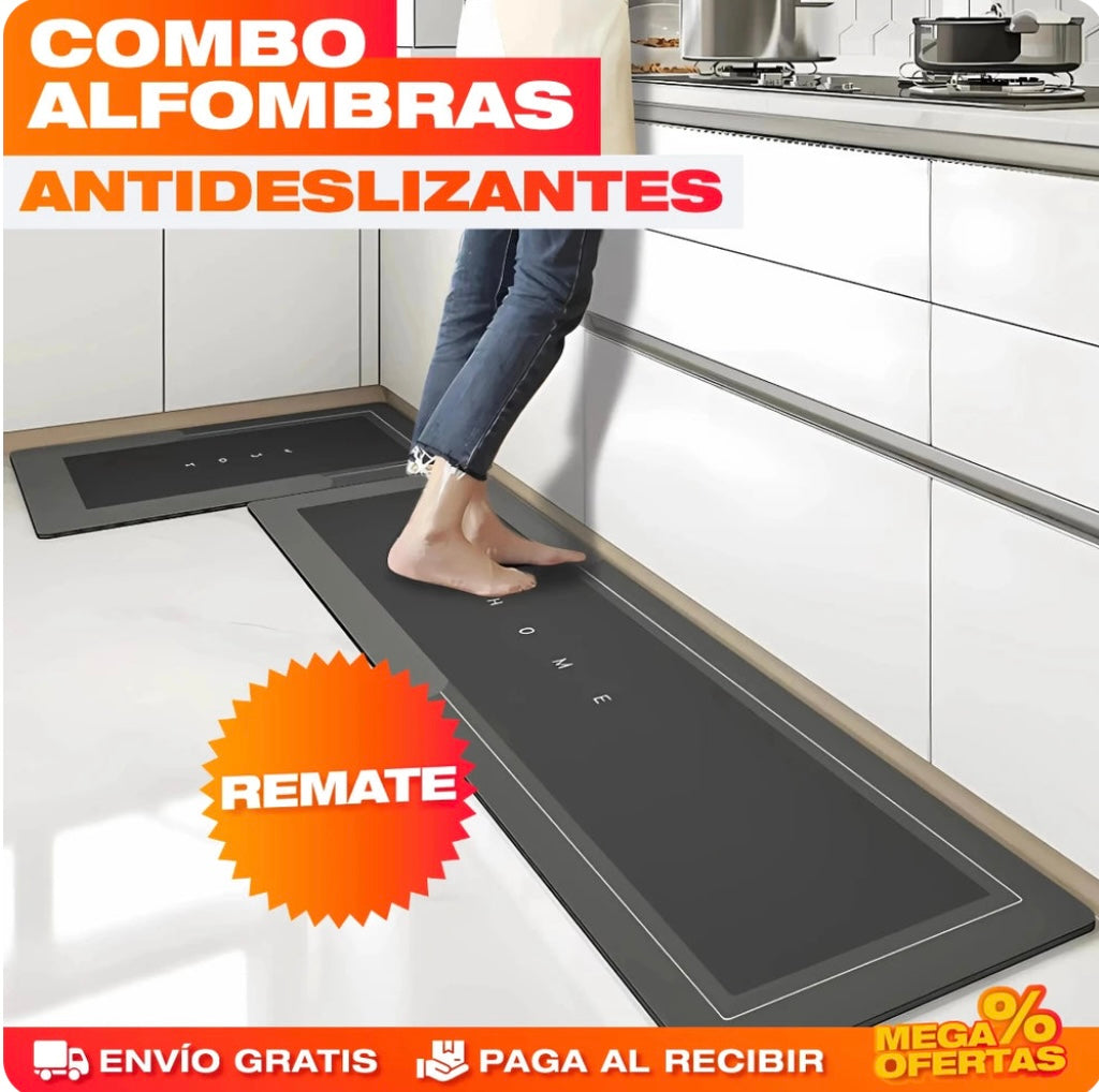 COMBO TAPETES ABSORBENTES-ANTIDESLIZANTE 2X1