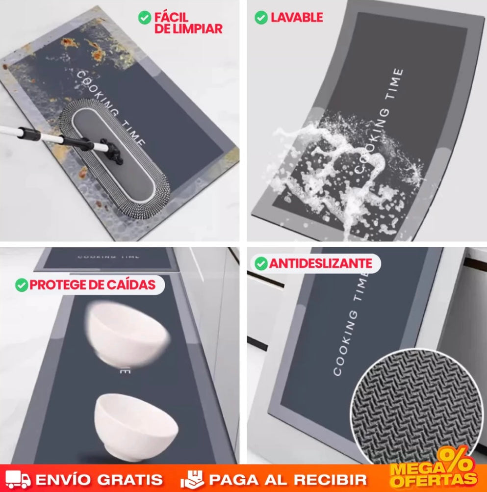 COMBO TAPETES ABSORBENTES-ANTIDESLIZANTE 2X1
