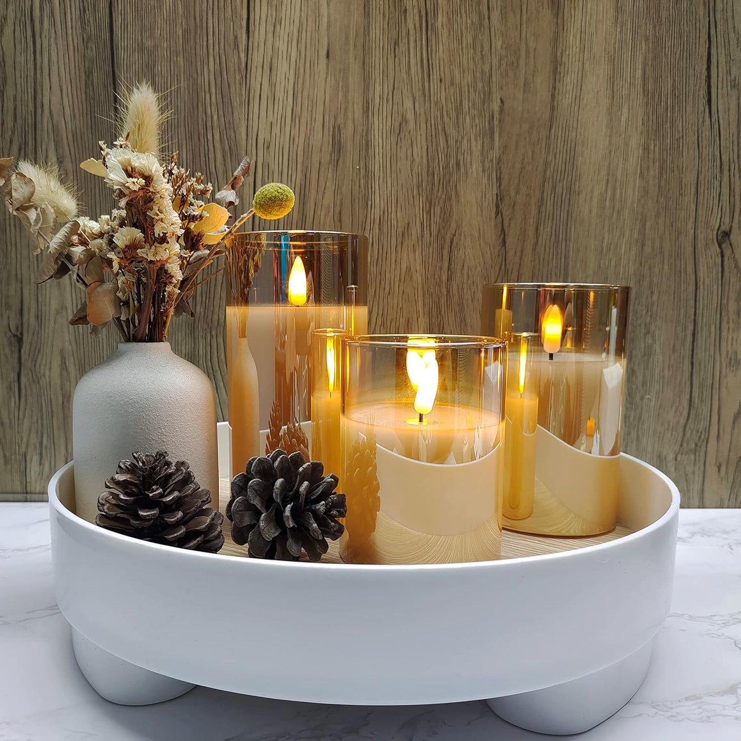 SET X3 UNIDADES DE VELAS LED CON CONTROL REMOTO