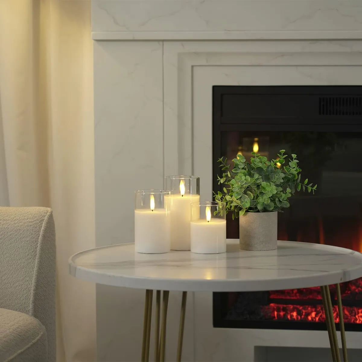 SET X3 UNIDADES DE VELAS LED CON CONTROL REMOTO