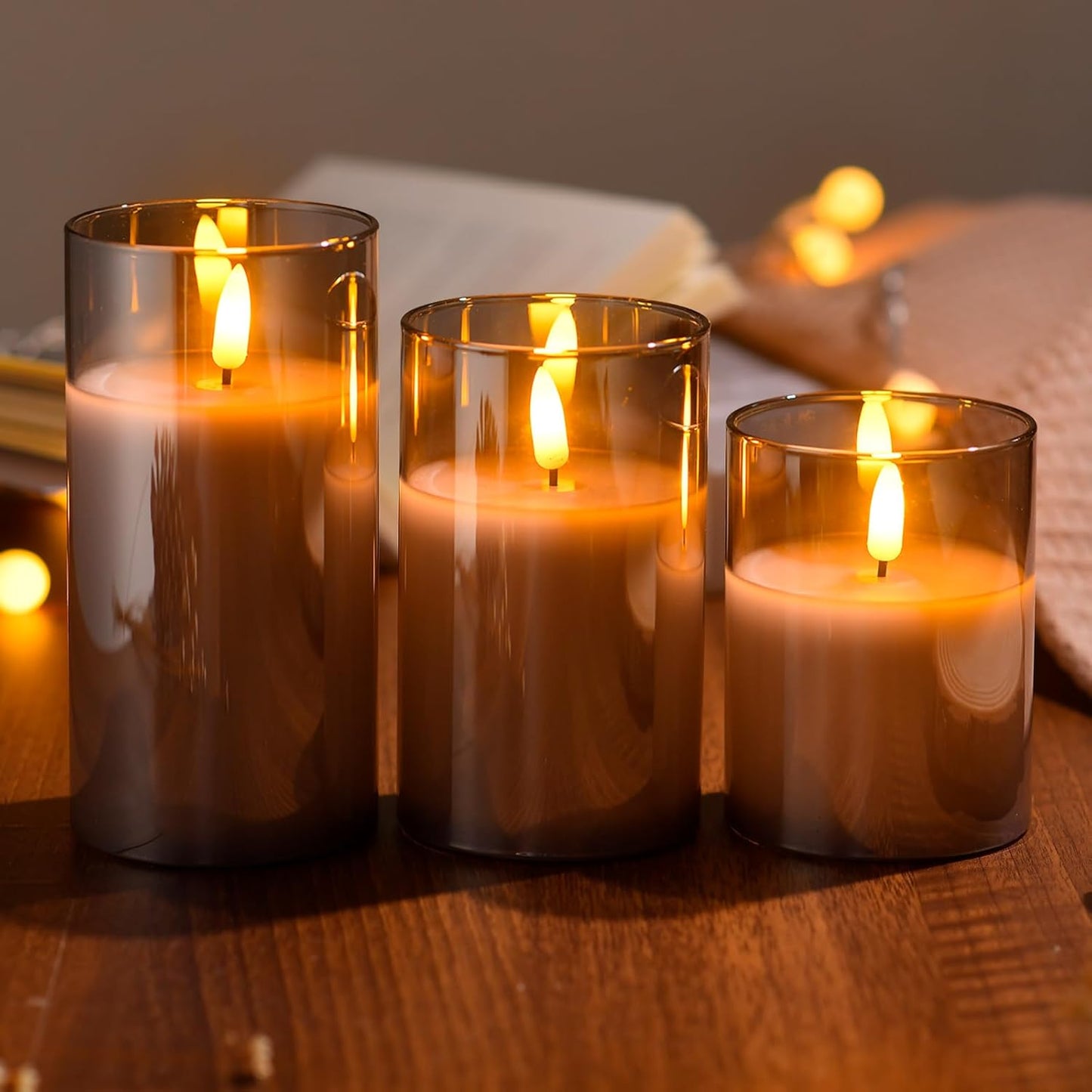 SET X3 UNIDADES DE VELAS LED CON CONTROL REMOTO