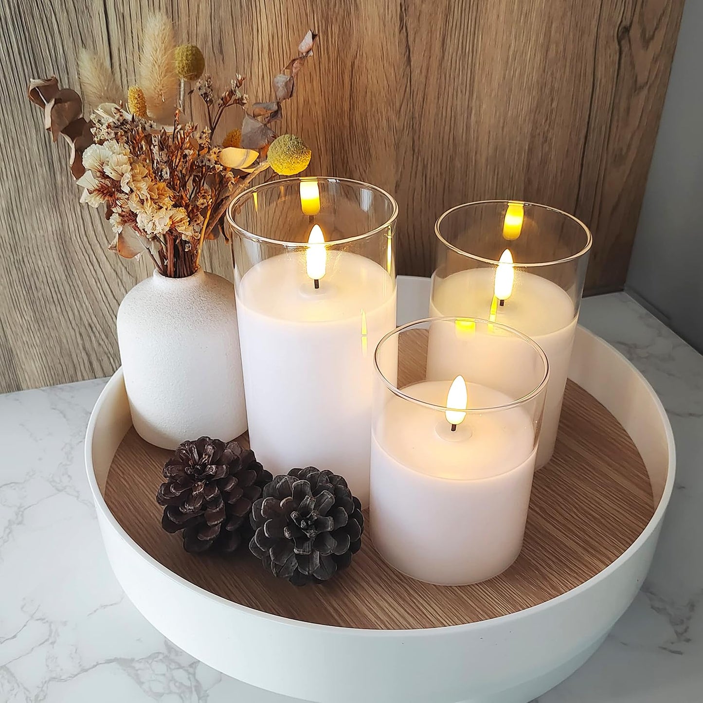 SET X3 UNIDADES DE VELAS LED CON CONTROL REMOTO