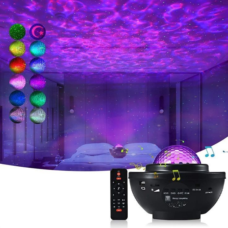 PROYECTOR DE GALAXIAS Y NEBULOSAS CON PARLANTE-BLUETOOTH