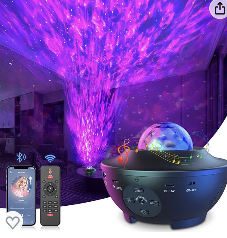 PROYECTOR DE GALAXIAS Y NEBULOSAS CON PARLANTE-BLUETOOTH