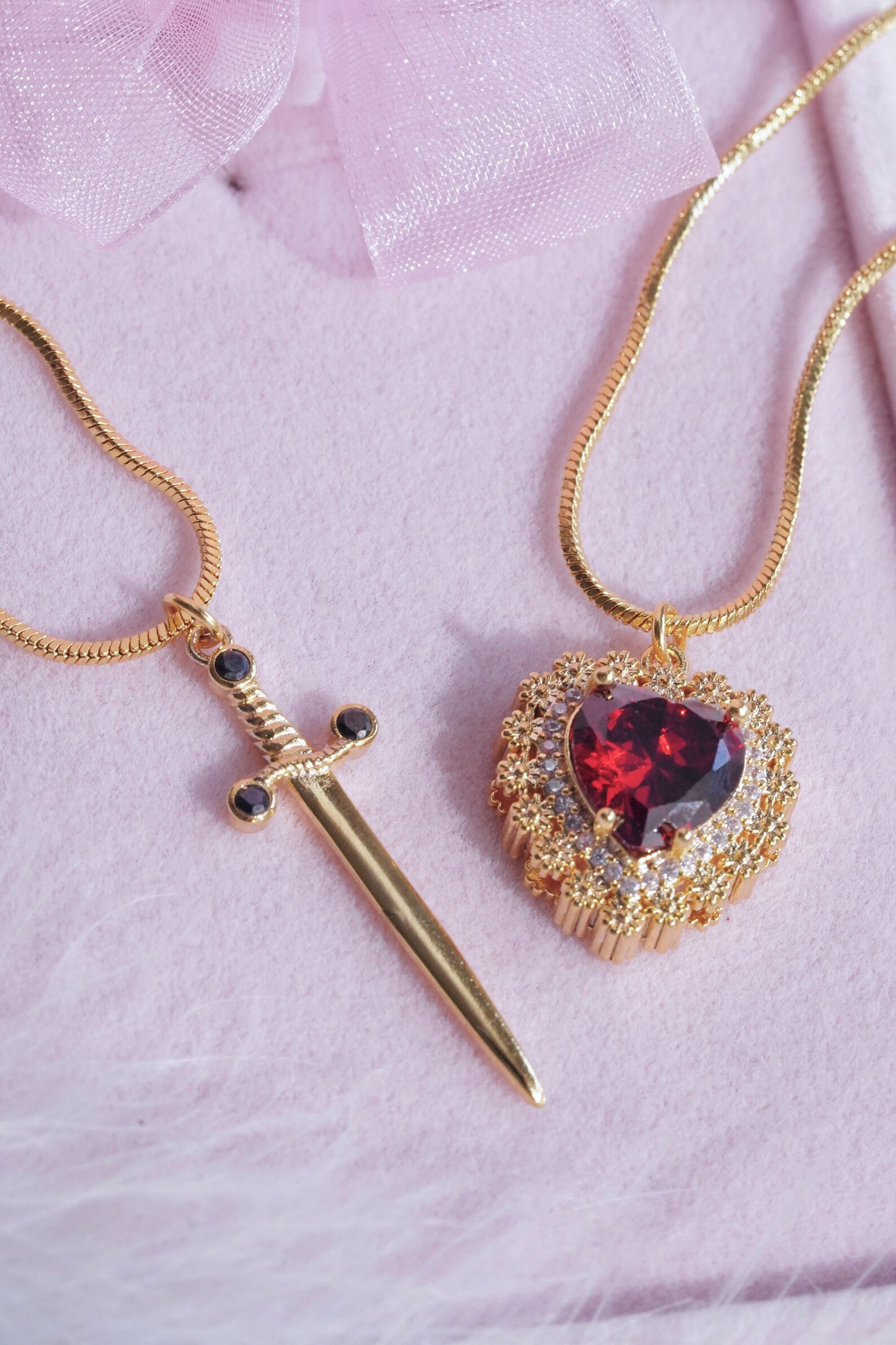 CADENAS CON DAGA Y CORAZÓN - AMOR INQUEBRANTABLE