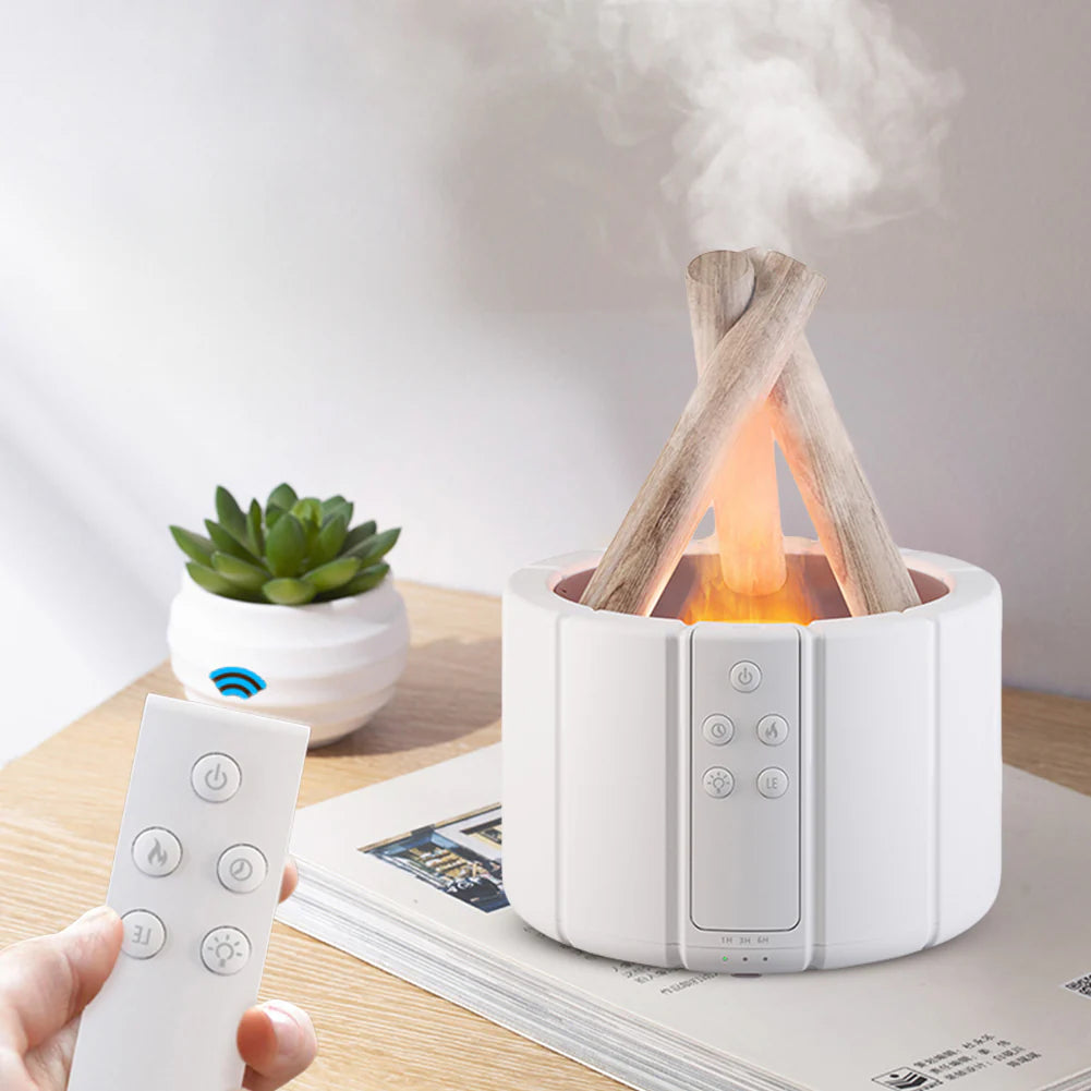 HUMIDIFICADOR Y DIFUSOR DE AROMAS EN FORMA DE FOGATA