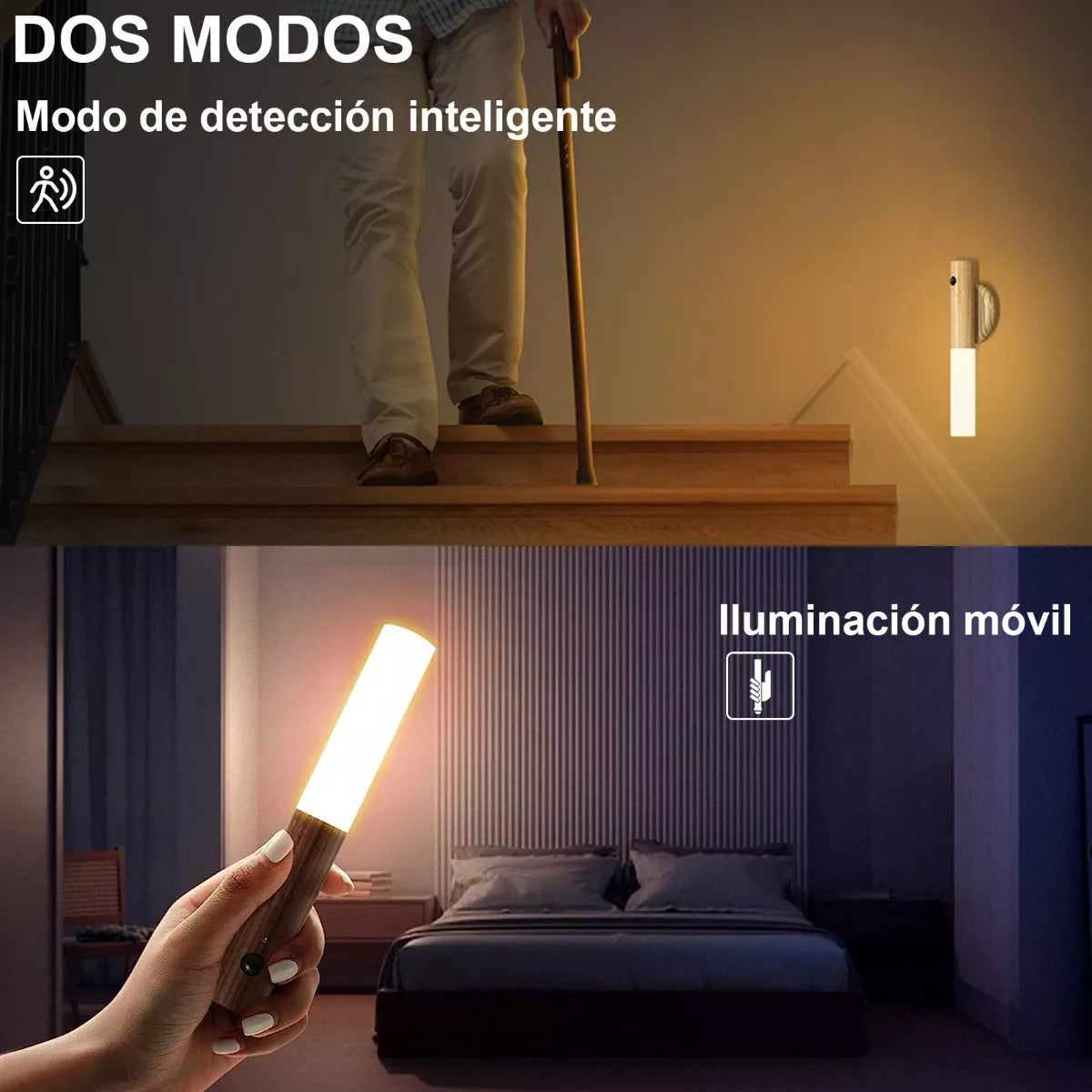 LÁMPARA INTELIGENTE CON SENSOR DE MOVIMIENTO 2X1