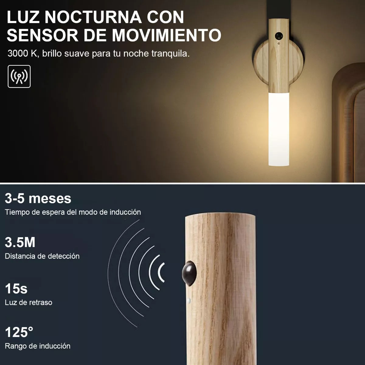 LÁMPARA INTELIGENTE CON SENSOR DE MOVIMIENTO 2X1