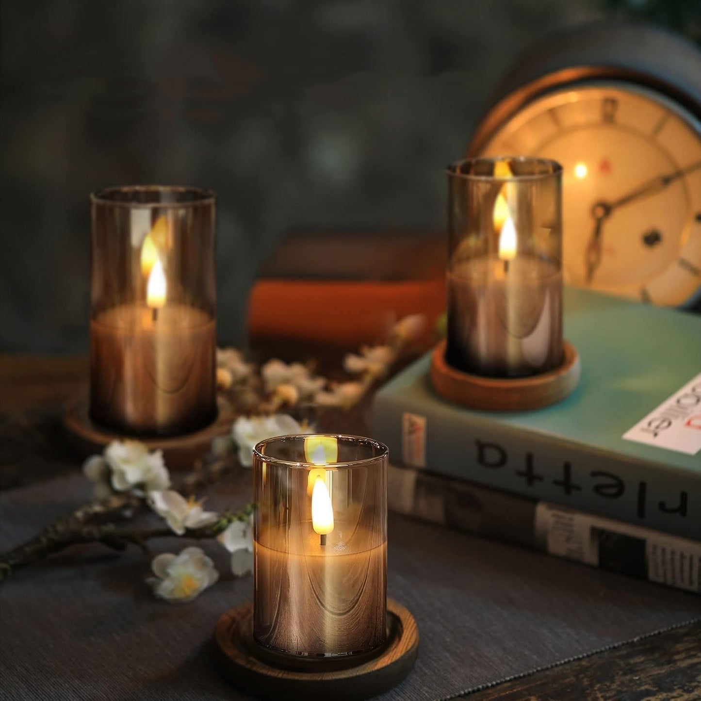 SET X3 UNIDADES DE VELAS LED CON CONTROL REMOTO