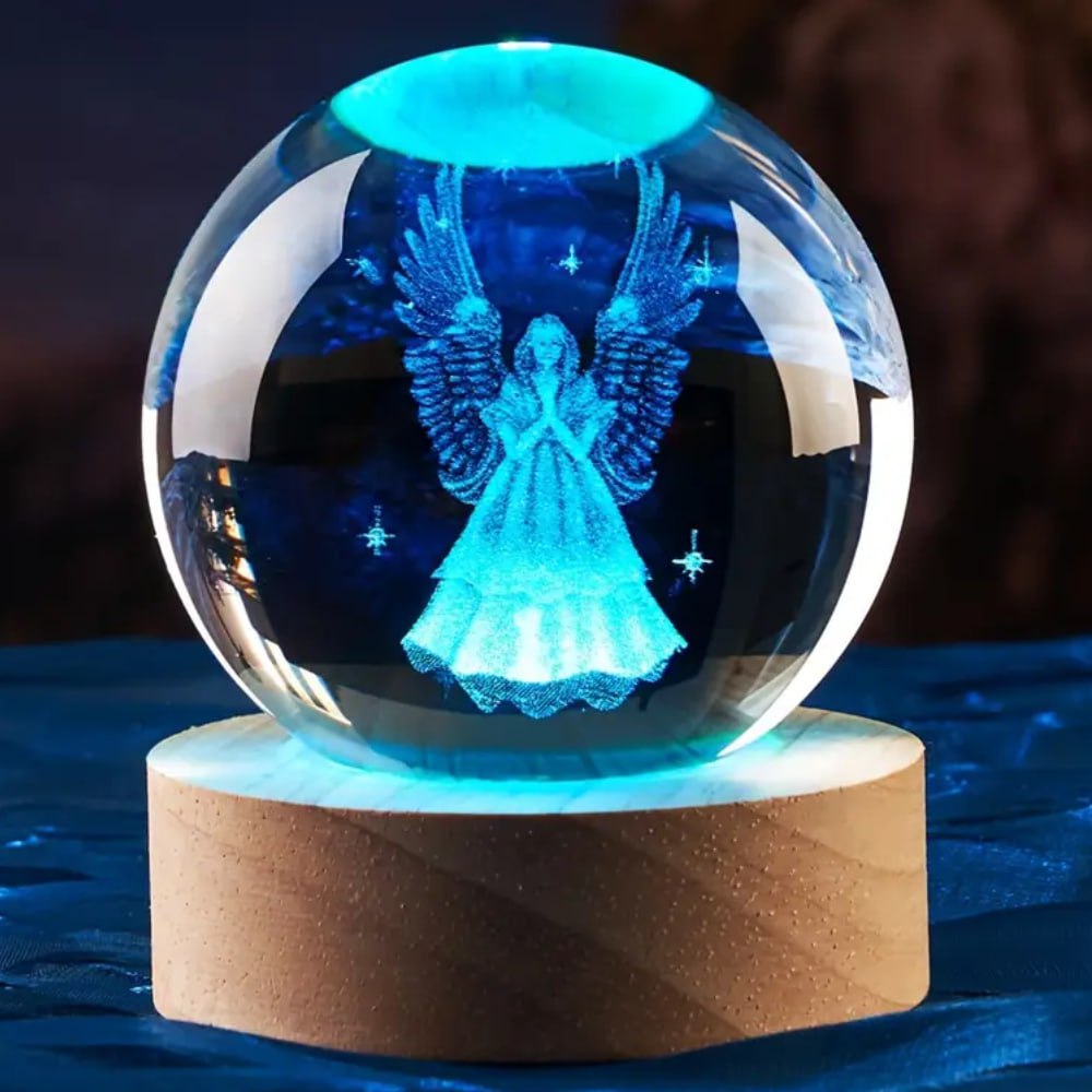 LÁMPARA ESFERA DE CRISTAL SAGRADA