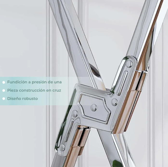 TENDEDERO PLEGABLE SIN RUEDAS EN ACERO INOXIDABLE