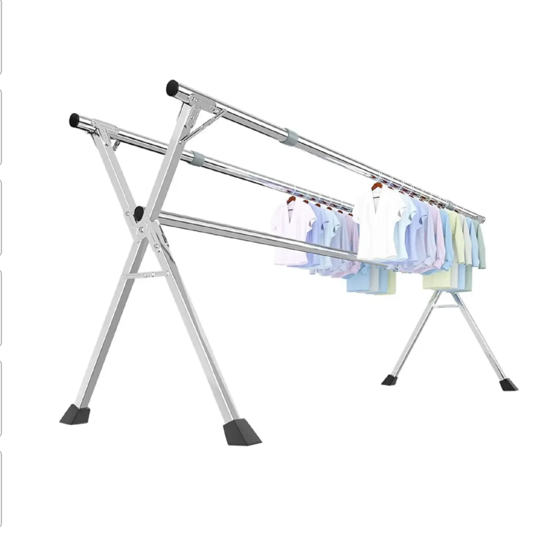 TENDEDERO PLEGABLE SIN RUEDAS EN ACERO INOXIDABLE