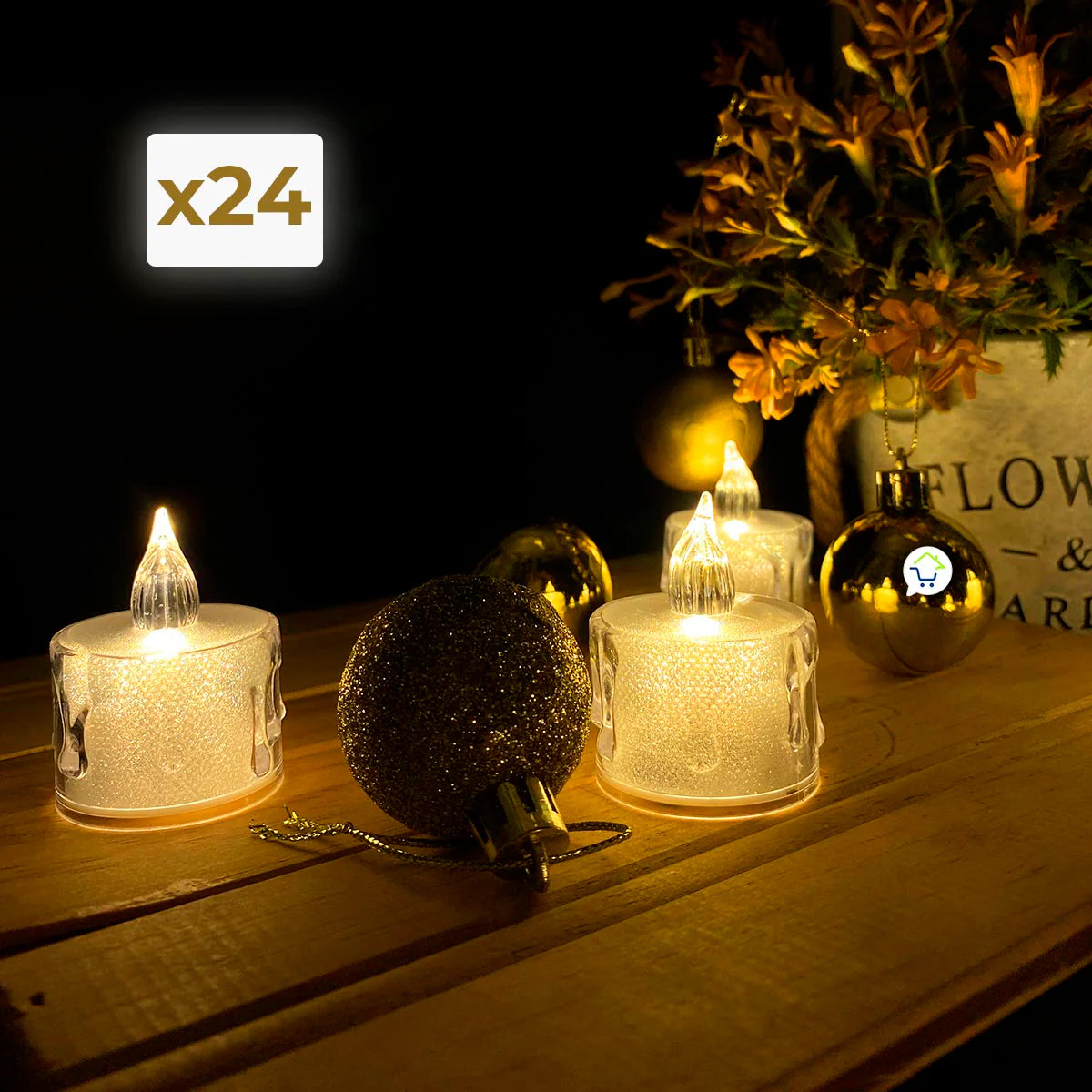VELAS LED EFECTO CRISTAL MEDIANAS/PEQUEÑAS