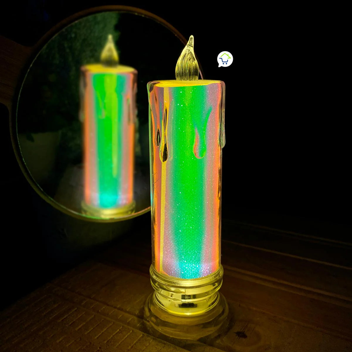 VELA LED EFECTO TORNASOL GRANDE