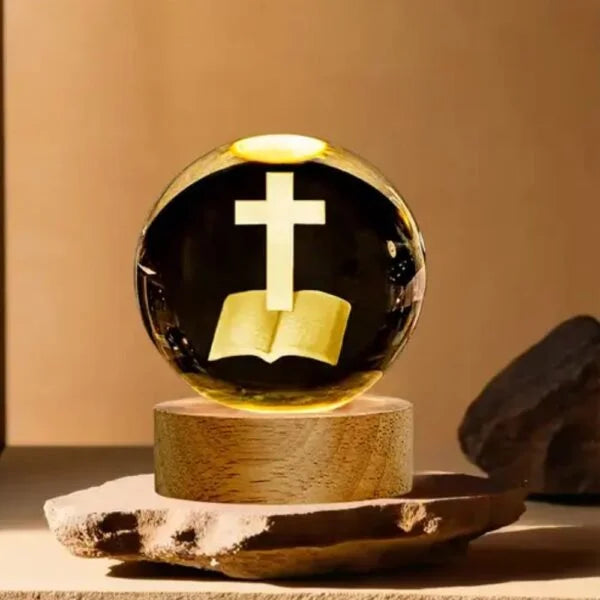 LÁMPARA ESFERA DE CRISTAL SAGRADA