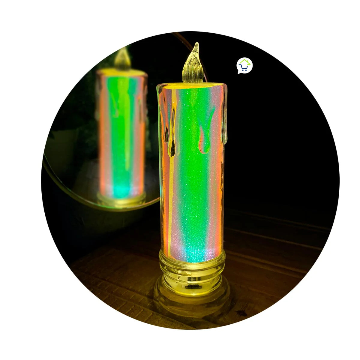 VELA LED EFECTO TORNASOL GRANDE