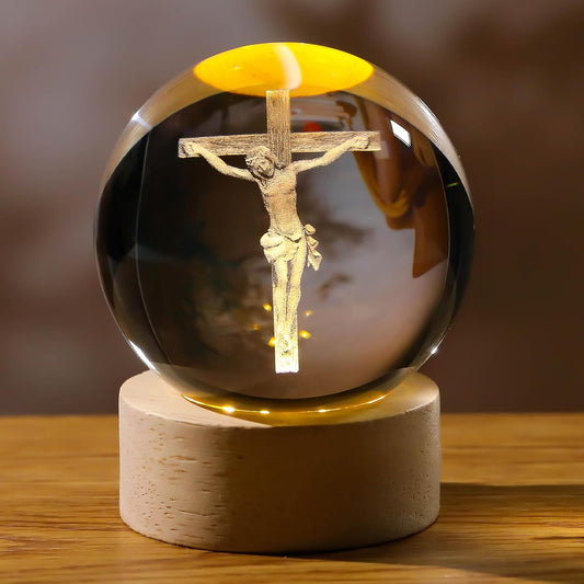 LÁMPARA ESFERA DE CRISTAL SAGRADA