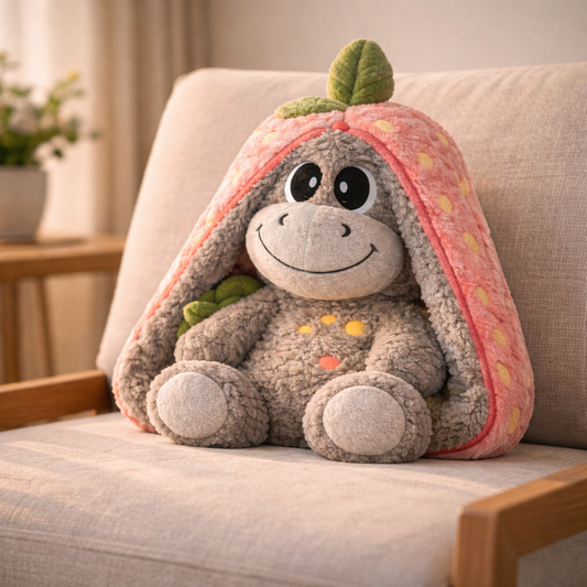 PELUCHE BURRITO QUE RESPIRA CON SONIDO (FRESA O AGUACATE)