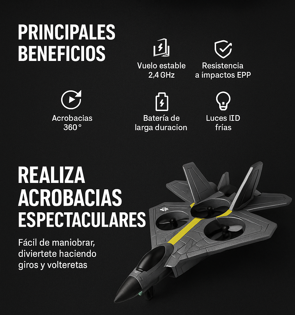 AVIÓN DE GUERRA CON CONTROL REMOTO