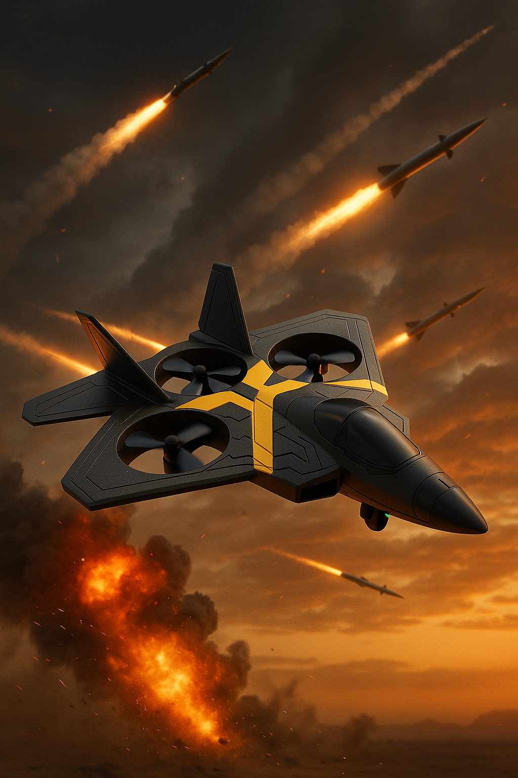 AVIÓN DE GUERRA CON CONTROL REMOTO