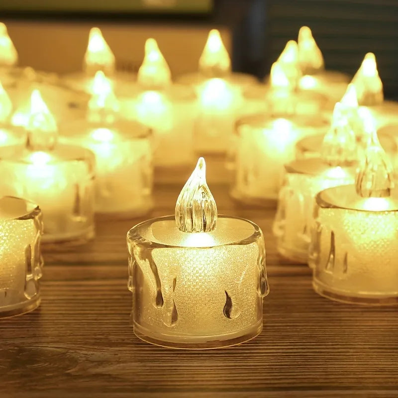 VELAS LED EFECTO CRISTAL MEDIANAS/PEQUEÑAS