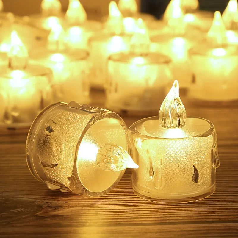 VELAS LED EFECTO CRISTAL MEDIANAS/PEQUEÑAS