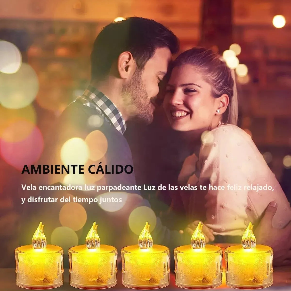 VELAS LED EFECTO CRISTAL MEDIANAS/PEQUEÑAS