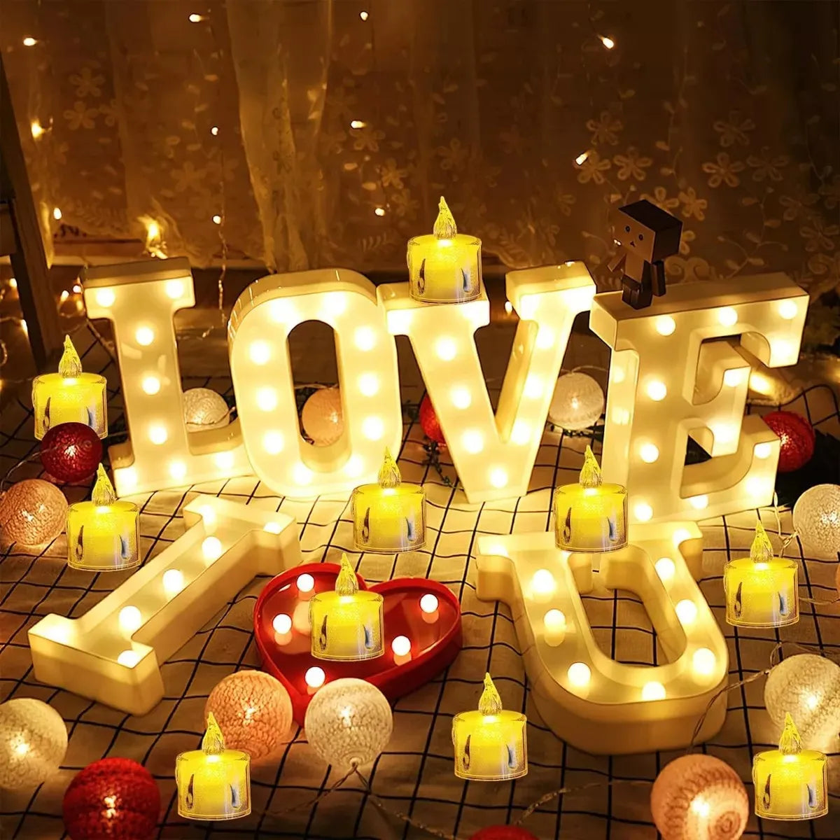 VELAS LED EFECTO CRISTAL MEDIANAS/PEQUEÑAS