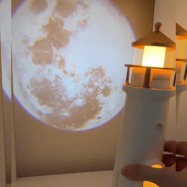 LÁMPARA FARO CON PROYECCIÓN DE LUNA – Viva Decor Home