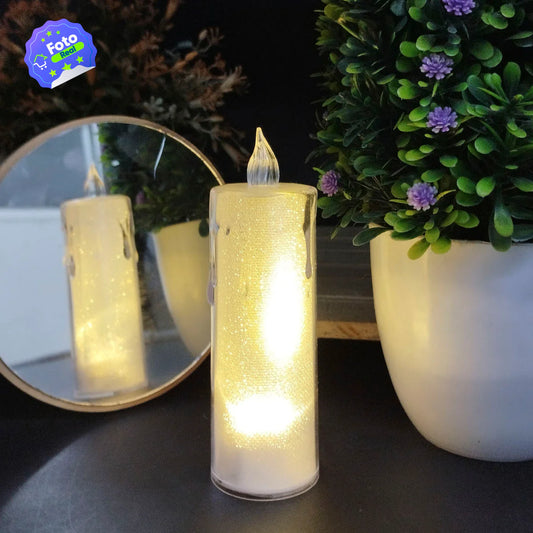 VELA LED EFECTO CRISTAL GRANDE